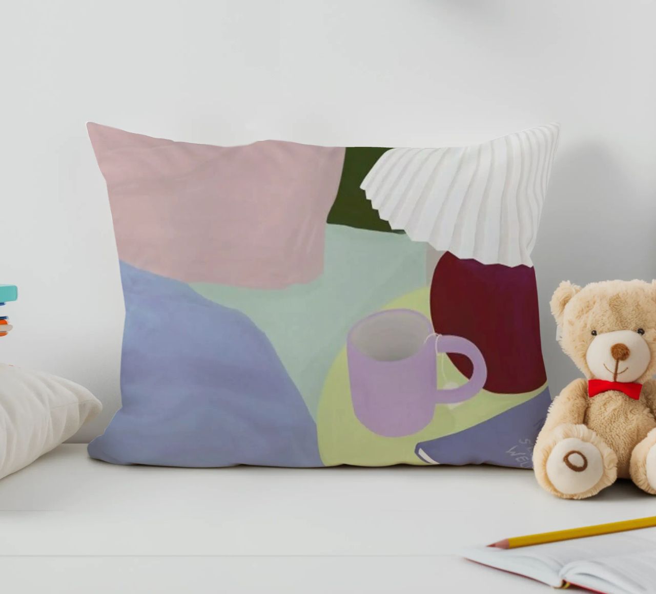Sleep Well decorative cushion by Frauke Schyroki