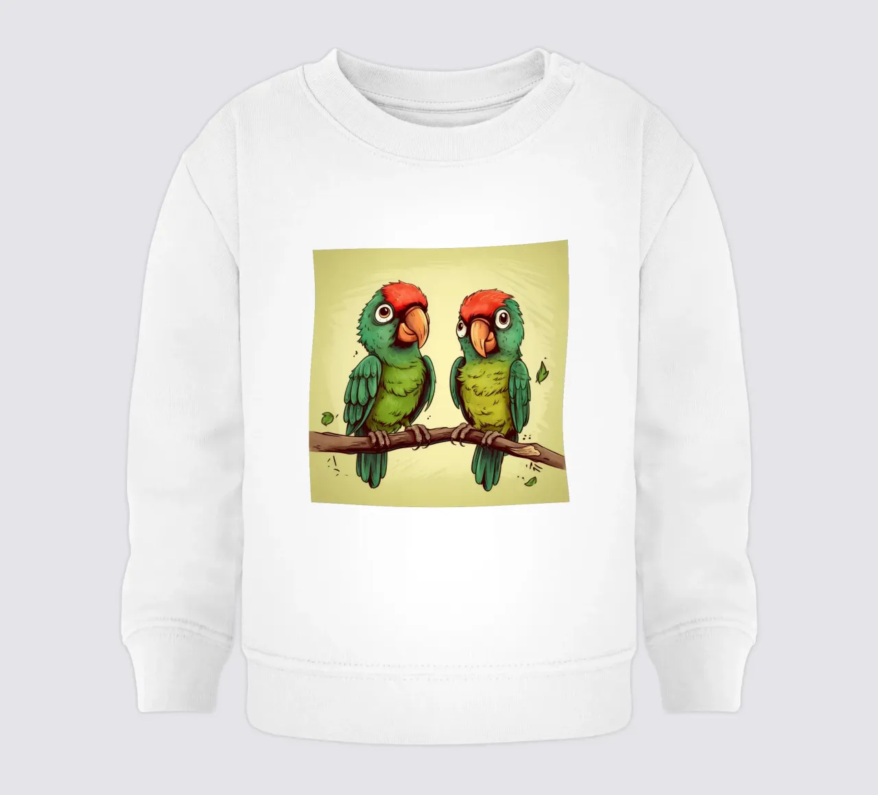 Duo di pappagalli retrò felpa neonato da Funny Animals