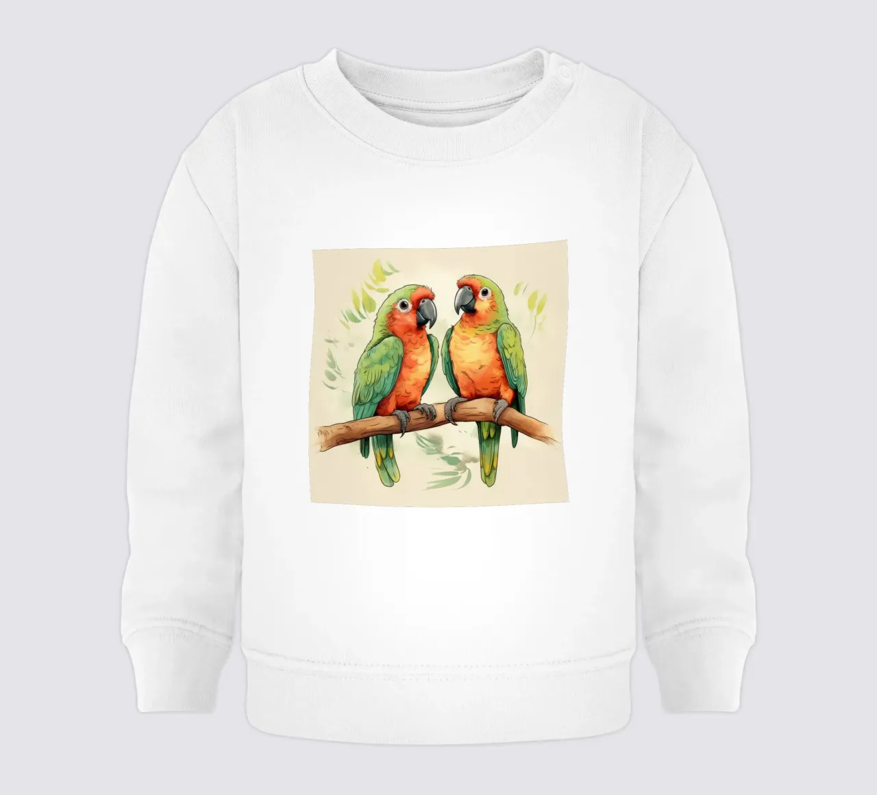 Duo di pappagalli retrò felpa neonato da Funny Animals