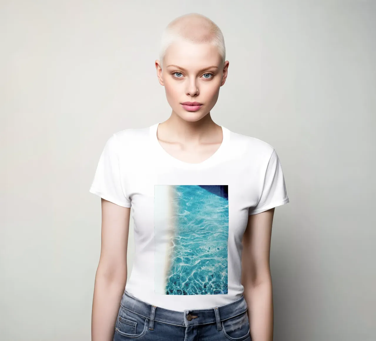 Analog Series Pool In Summer t-shirt da donna da Sebastian Hilgetag