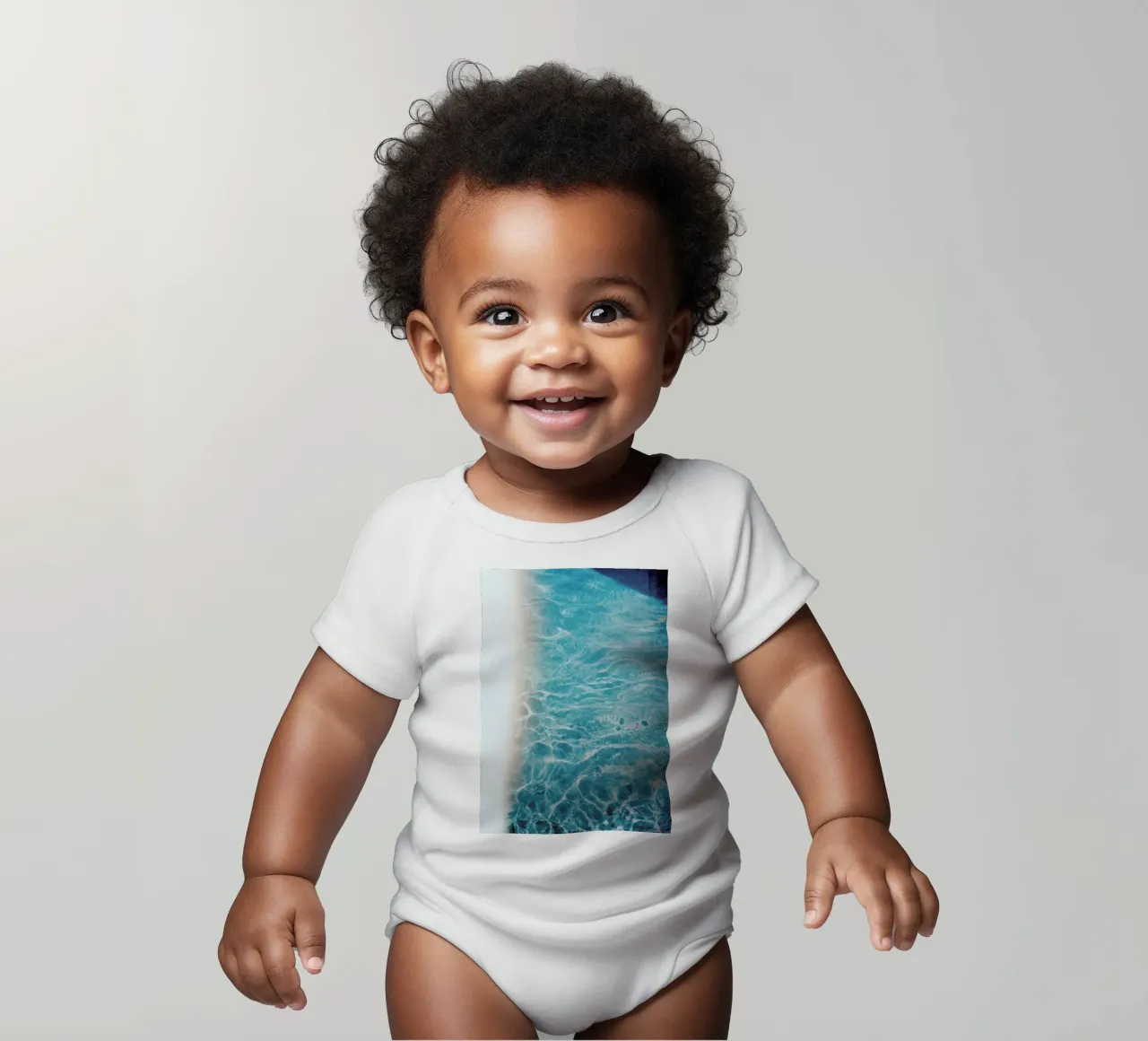 Analog Series Pool In Summer body neonato maniche corte da Sebastian Hilgetag