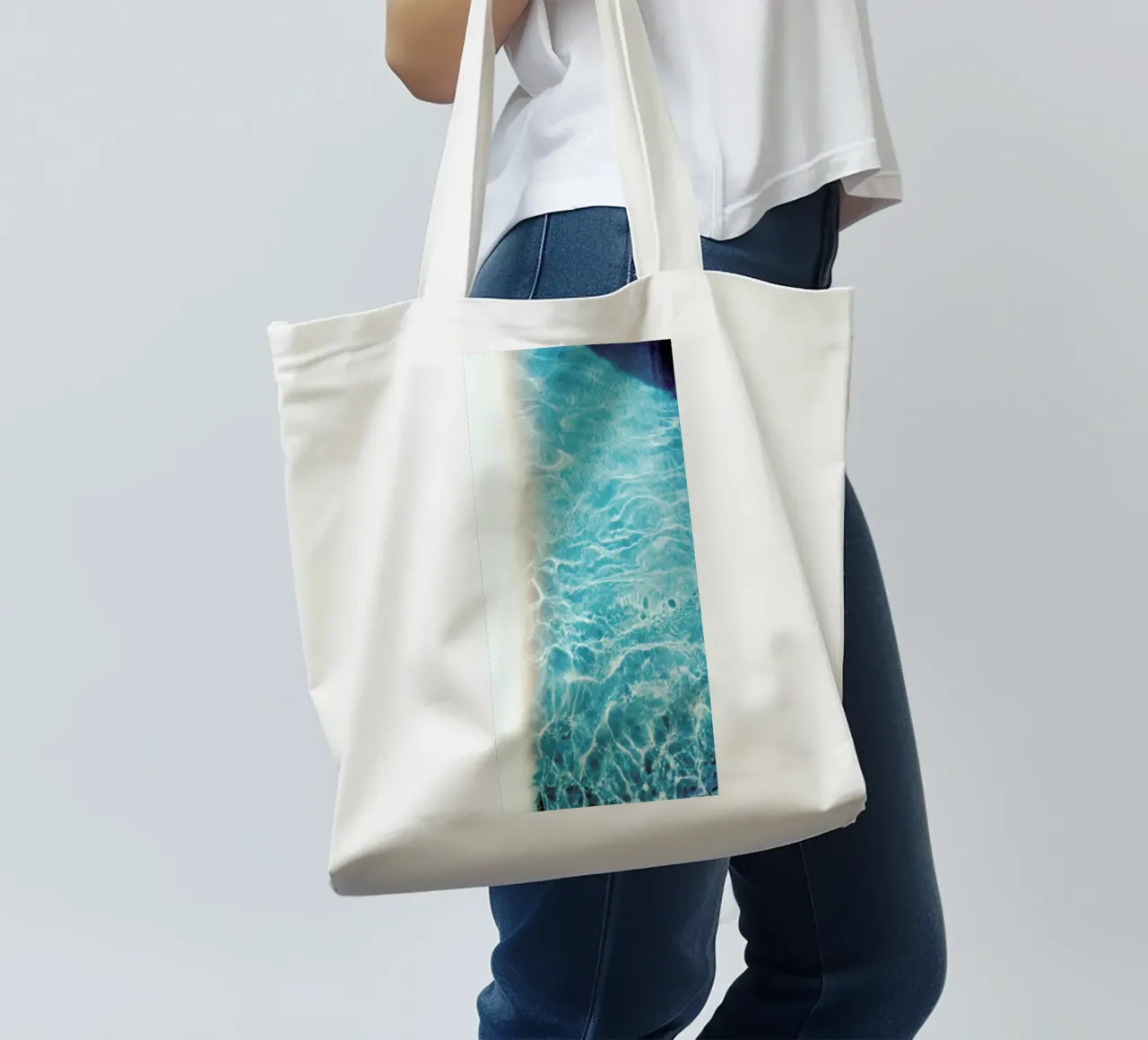 Analog Series Pool In Summer borsa in juta da Sebastian Hilgetag