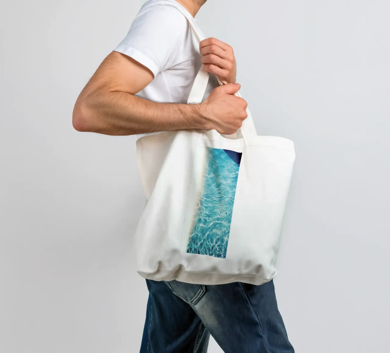 Analog Series Pool In Summer borsa in juta da Sebastian Hilgetag