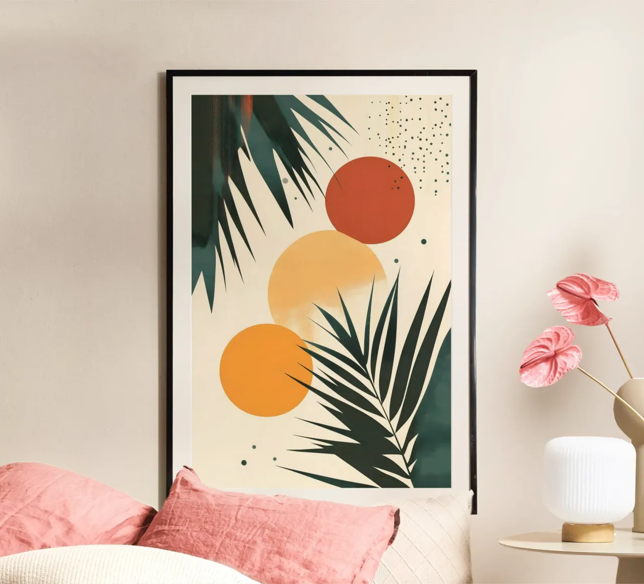 Palm fronds abstract art poster by Studio Verde