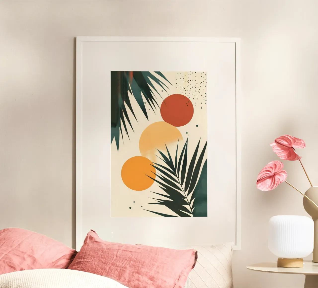 Palm fronds abstract art poster by Studio Verde