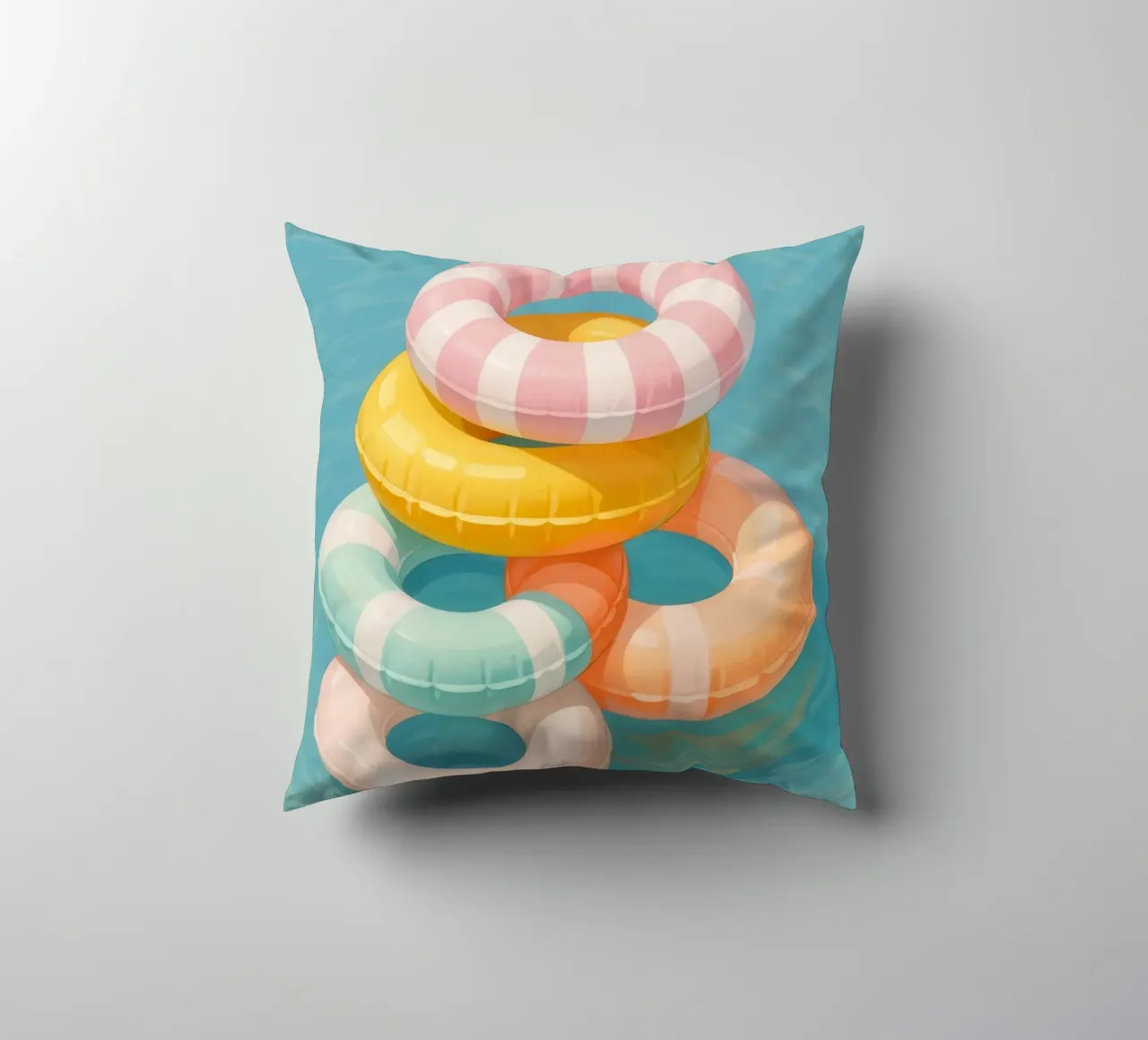 Stacked Swim Rings cuscino da Attaboy Dsgn