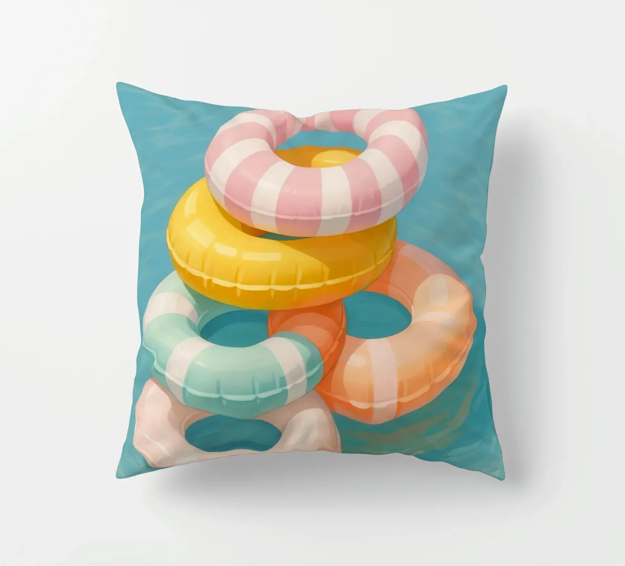 Stacked Swim Rings cuscino da Attaboy Dsgn