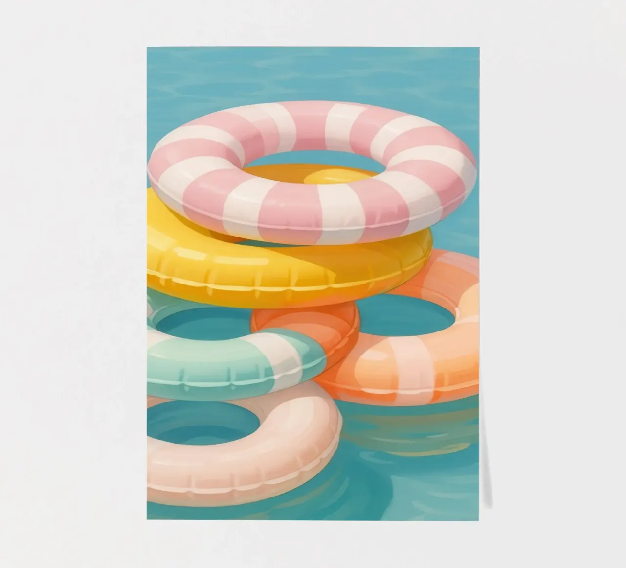 Stacked Swim Rings sticker sheet by Attaboy Dsgn
