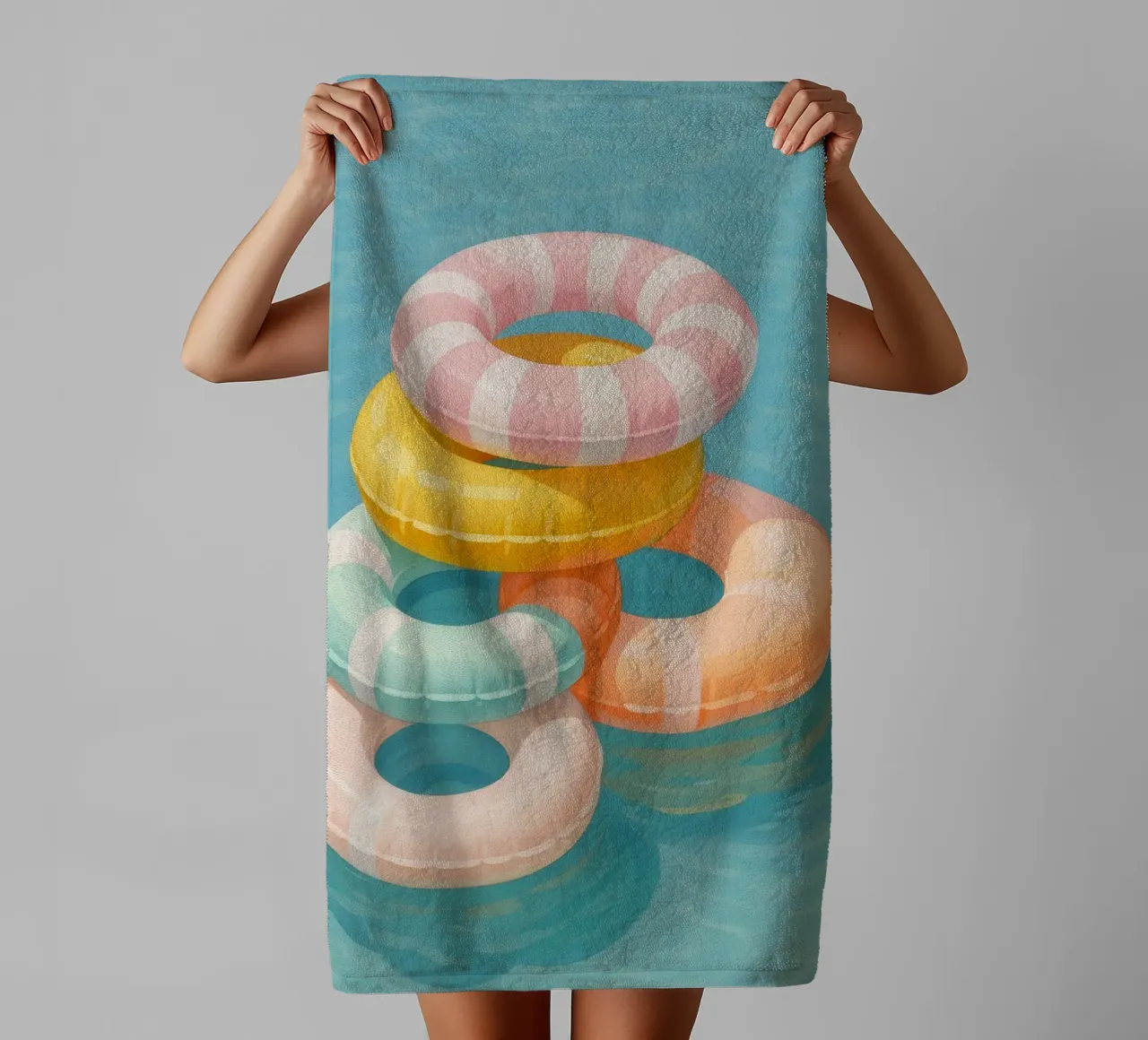 Stacked Swim Rings asciugamano da bagno da Attaboy Dsgn