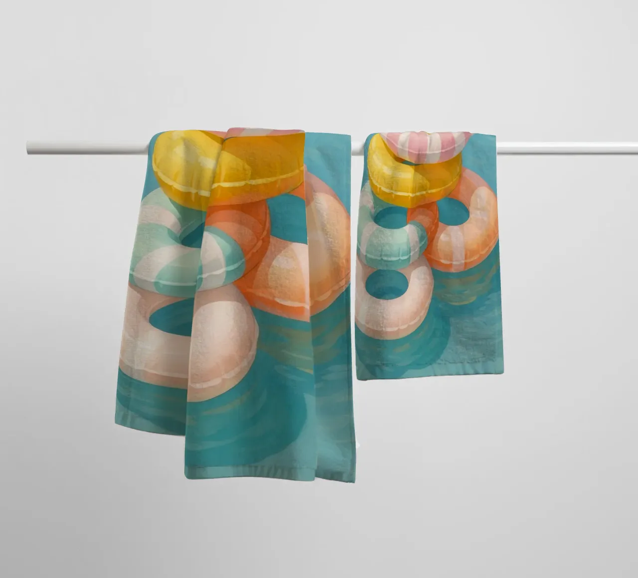 Stacked Swim Rings asciugamano da bagno da Attaboy Dsgn