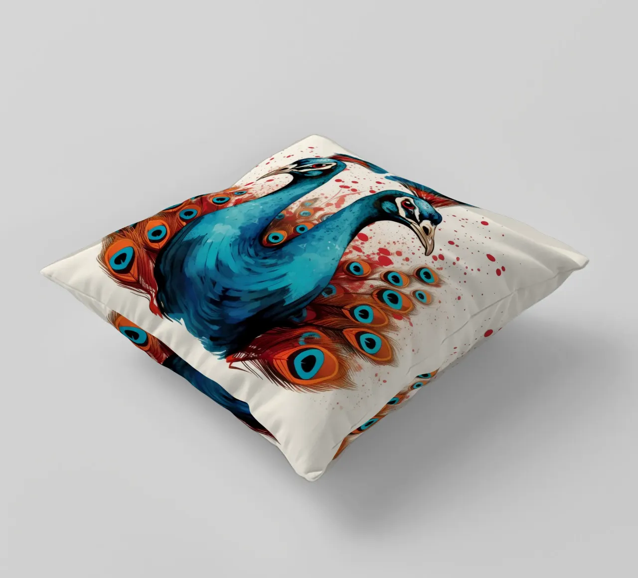 Retro Peacock Duo cuscino da Funny Animals