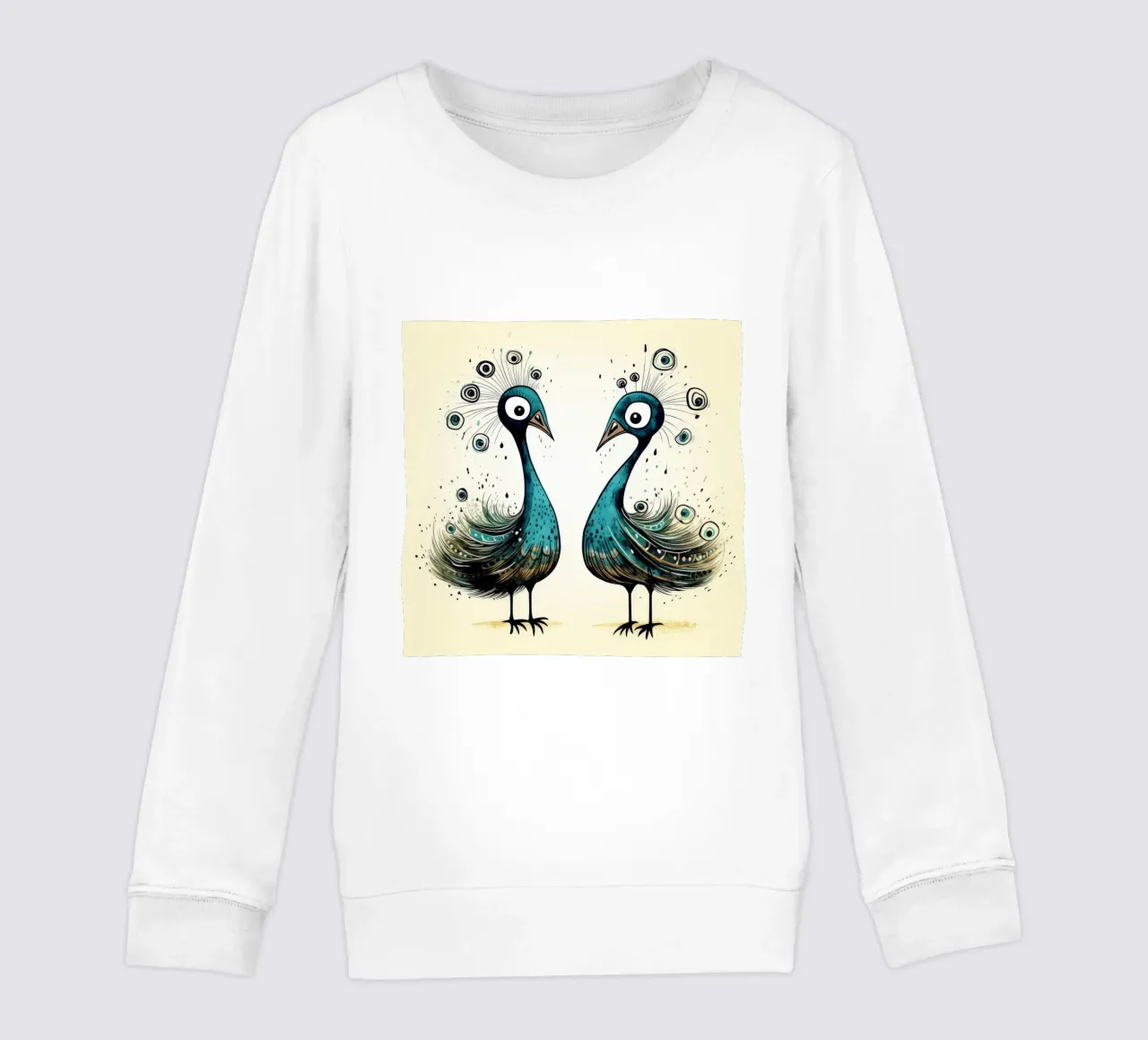 Retro Peacock Duo felpa bambino da Funny Animals