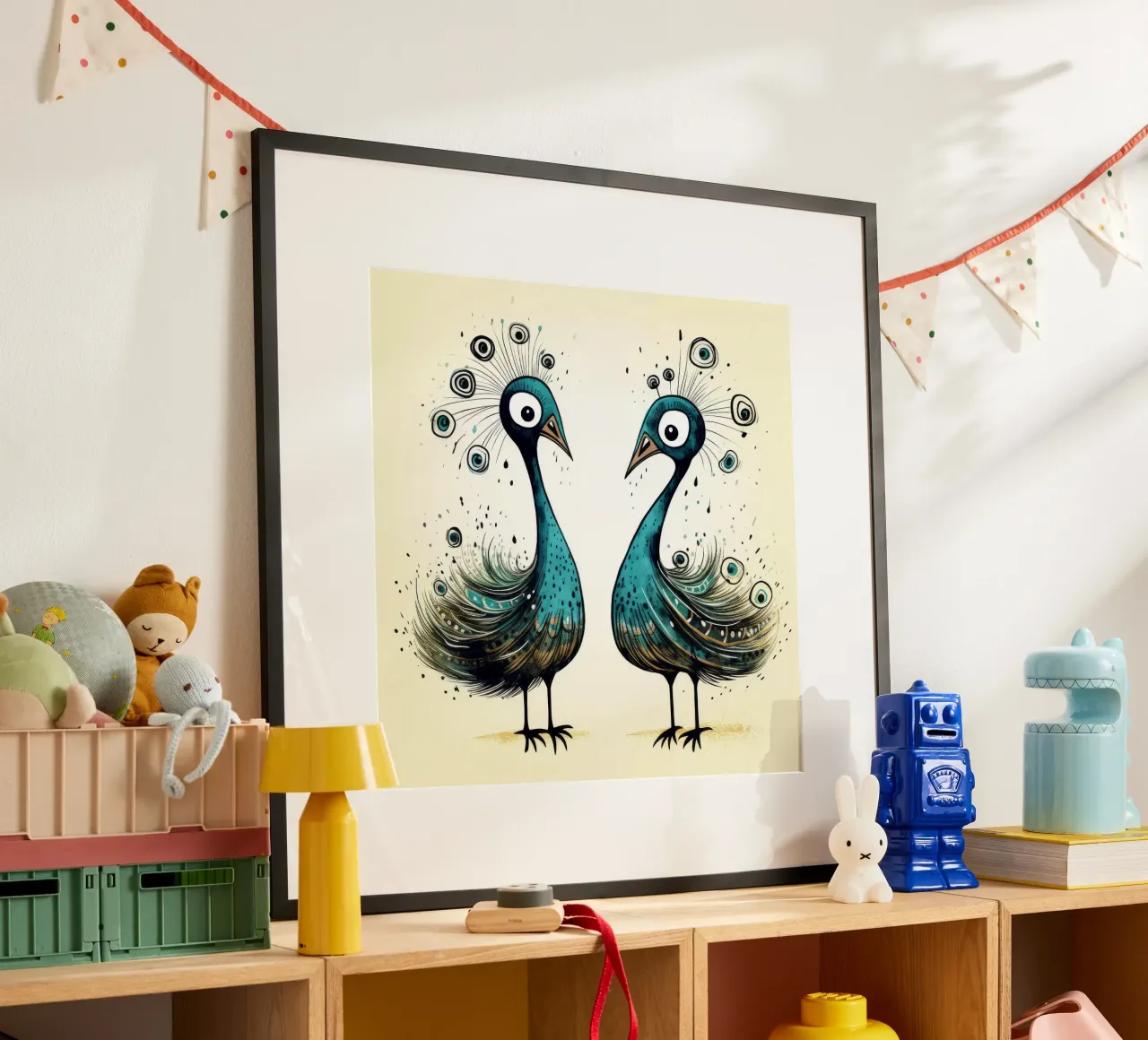 Retro Peacock Duo carta hahnemühle da Funny Animals