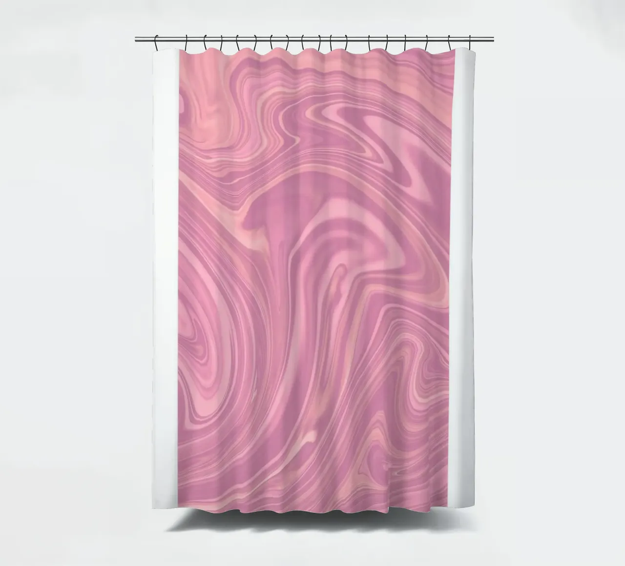"Was du denkst" Rosa Flüssigkeitswirbel Gesetz der Anziehung Kunst Duschvorhang von homdeco