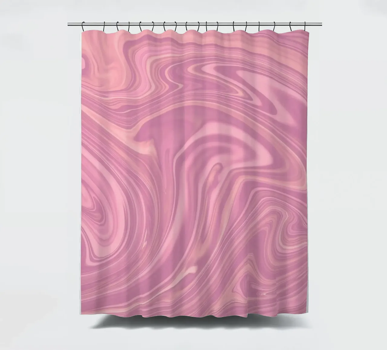 "Was du denkst" Rosa Flüssigkeitswirbel Gesetz der Anziehung Kunst Duschvorhang von homdeco