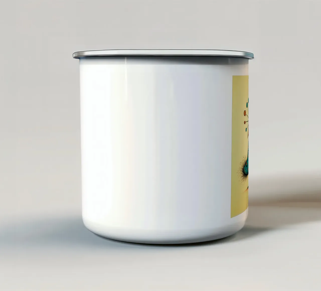 Retro Peacock Duo tazza in smalto da Funny Animals