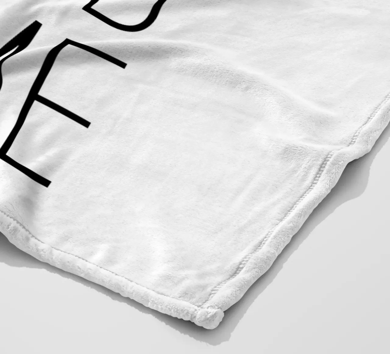 Good Wine Good Time minimalistisch coperta in pile da Typo Designs