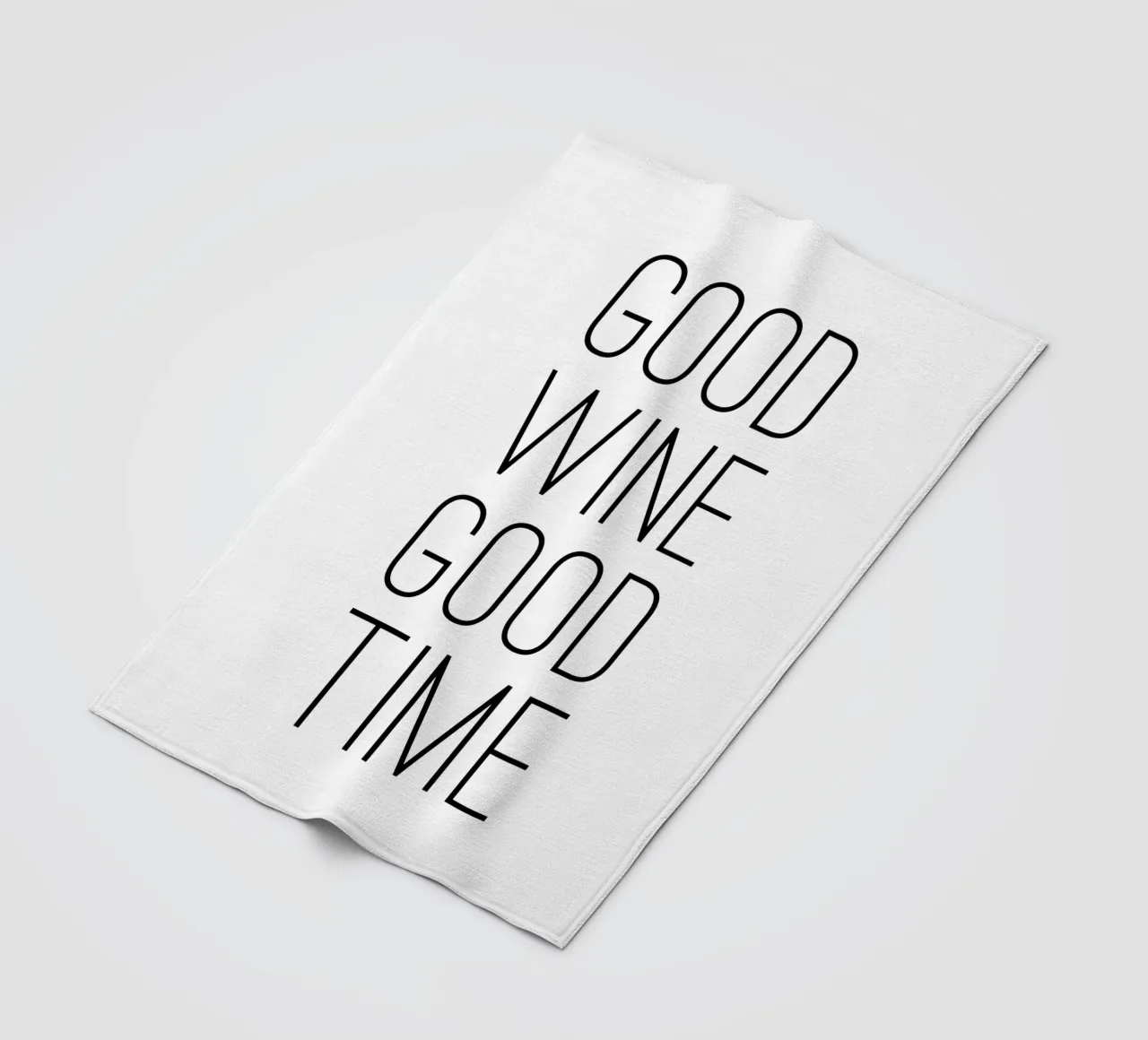 Good Wine Good Time minimalistisch coperta in pile da Typo Designs