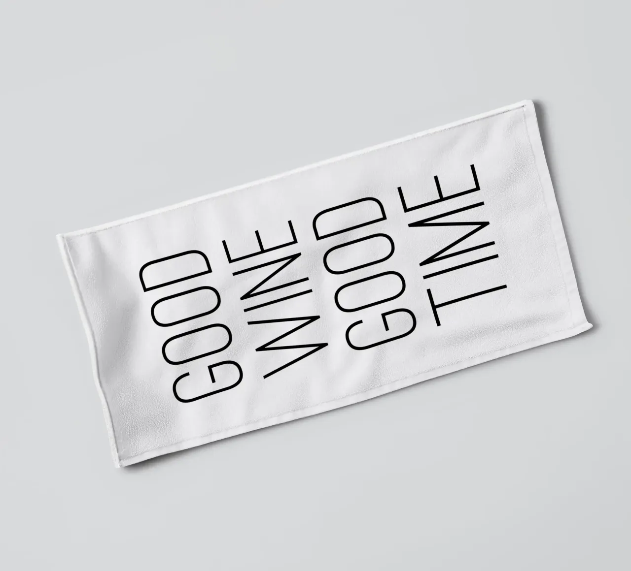 Good Wine Good Time minimalistisch asciugamano da bagno da Typo Designs