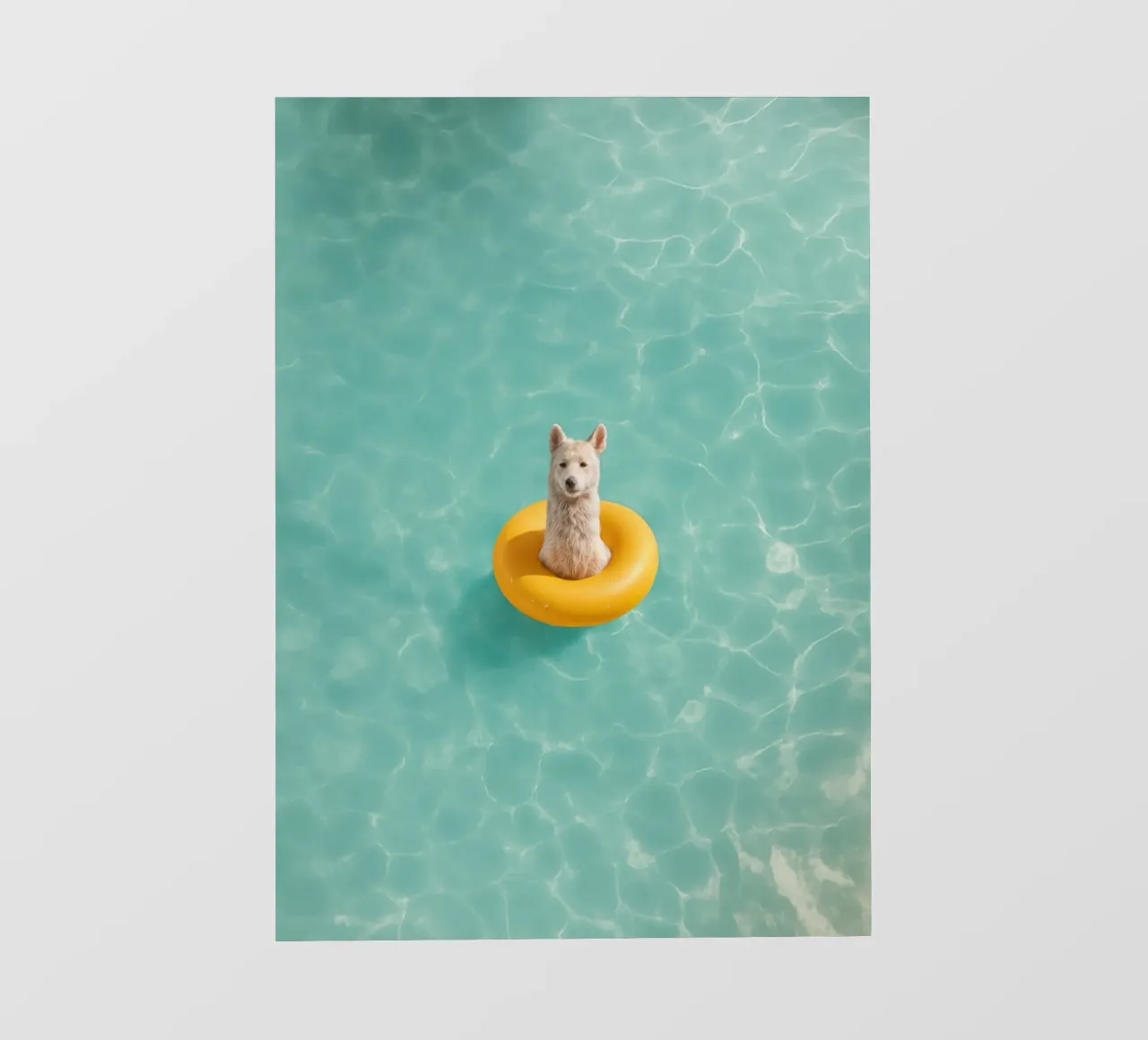 Llama in Pool Backlit Folie von Attaboy Dsgn