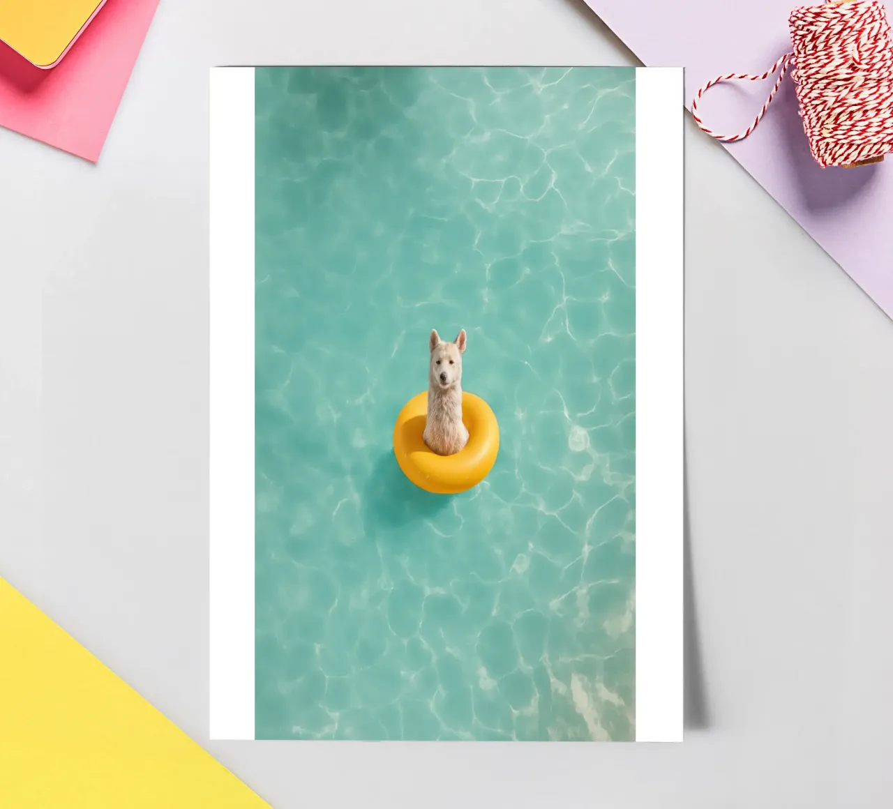 Llama in Pool foglio adesivo da Attaboy Dsgn