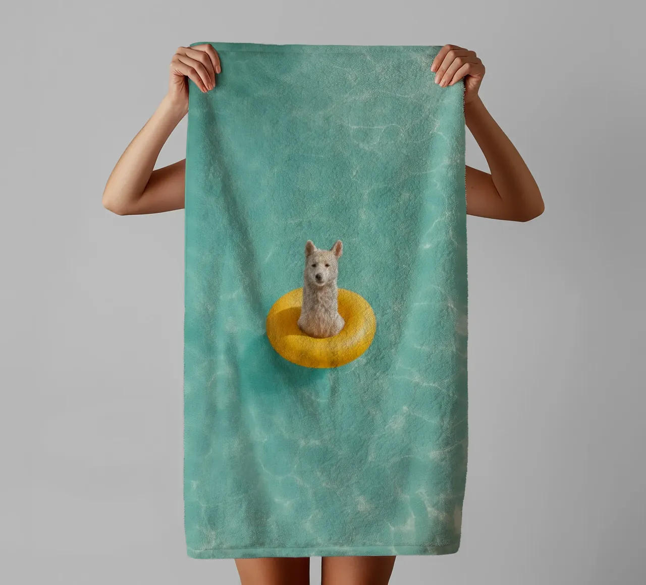 Llama in Pool asciugamano da bagno da Attaboy Dsgn
