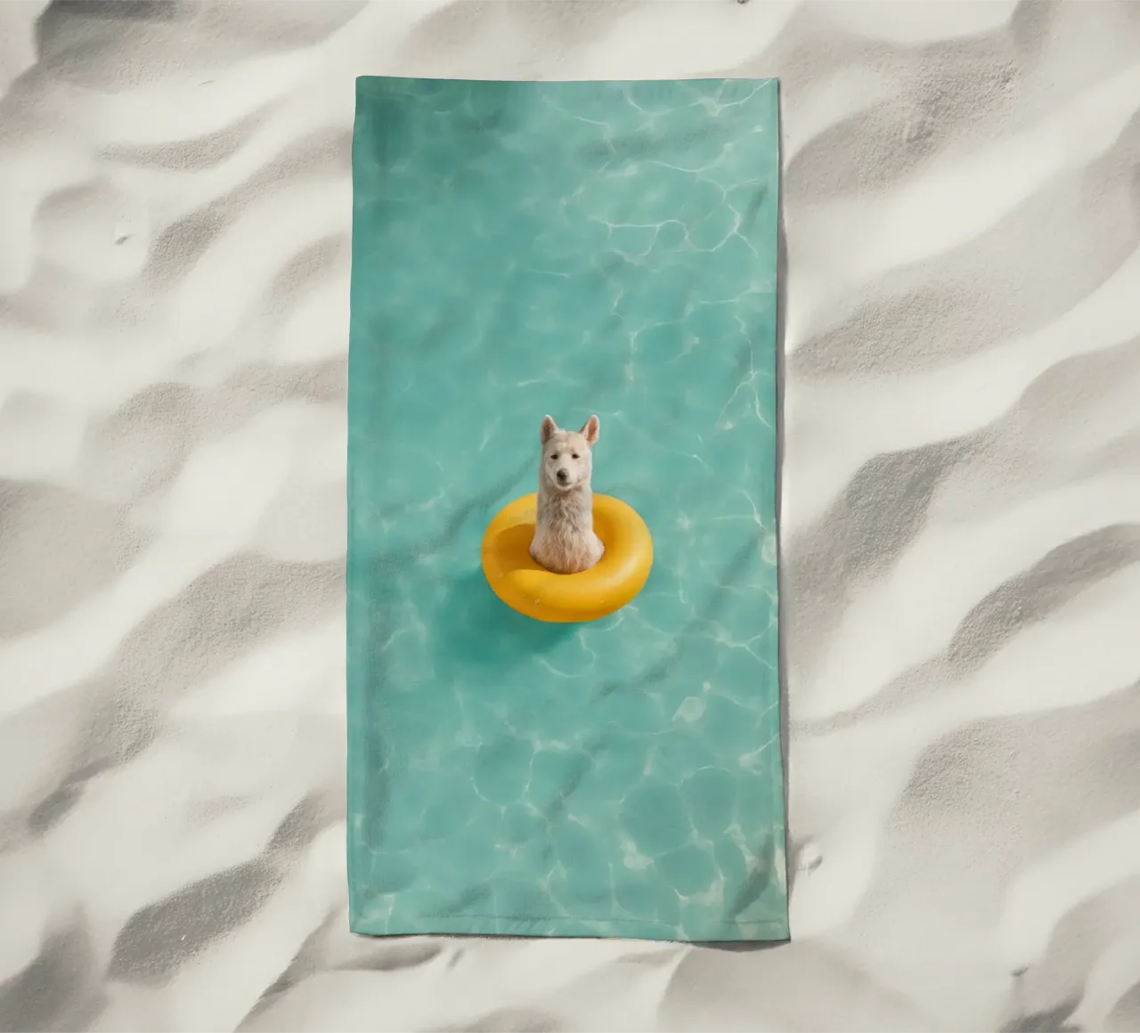 Llama in Pool telo mare da Attaboy Dsgn