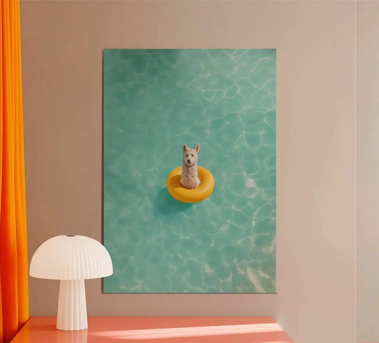 Llama in Pool Hahnemühle von Attaboy Dsgn