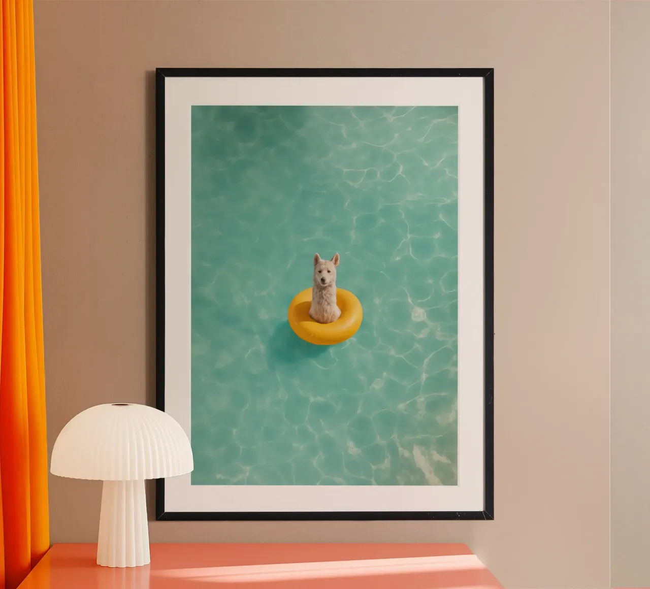 Llama in Pool Hahnemühle von Attaboy Dsgn