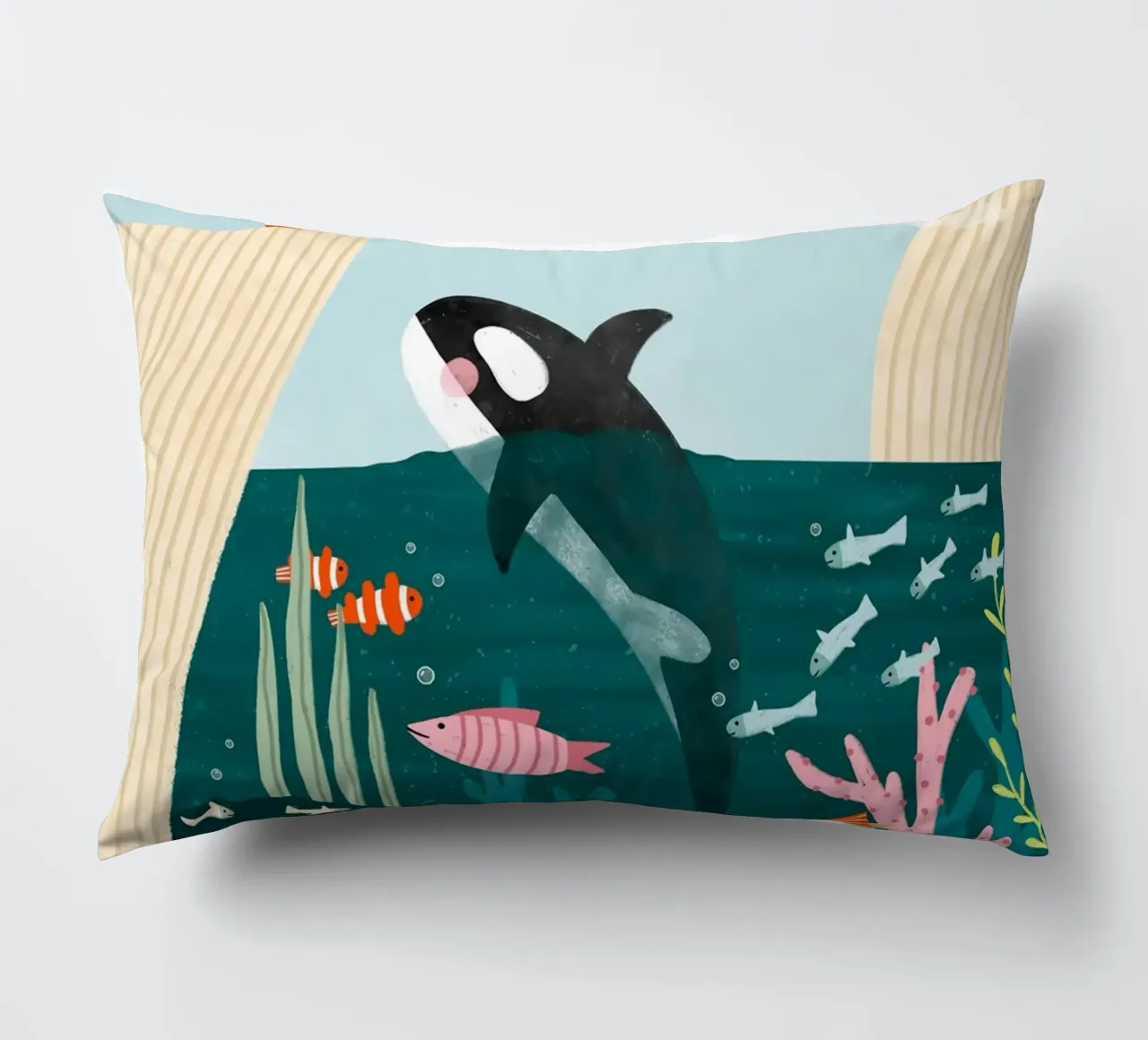 Ragazza e orca cuscino da Connie shop