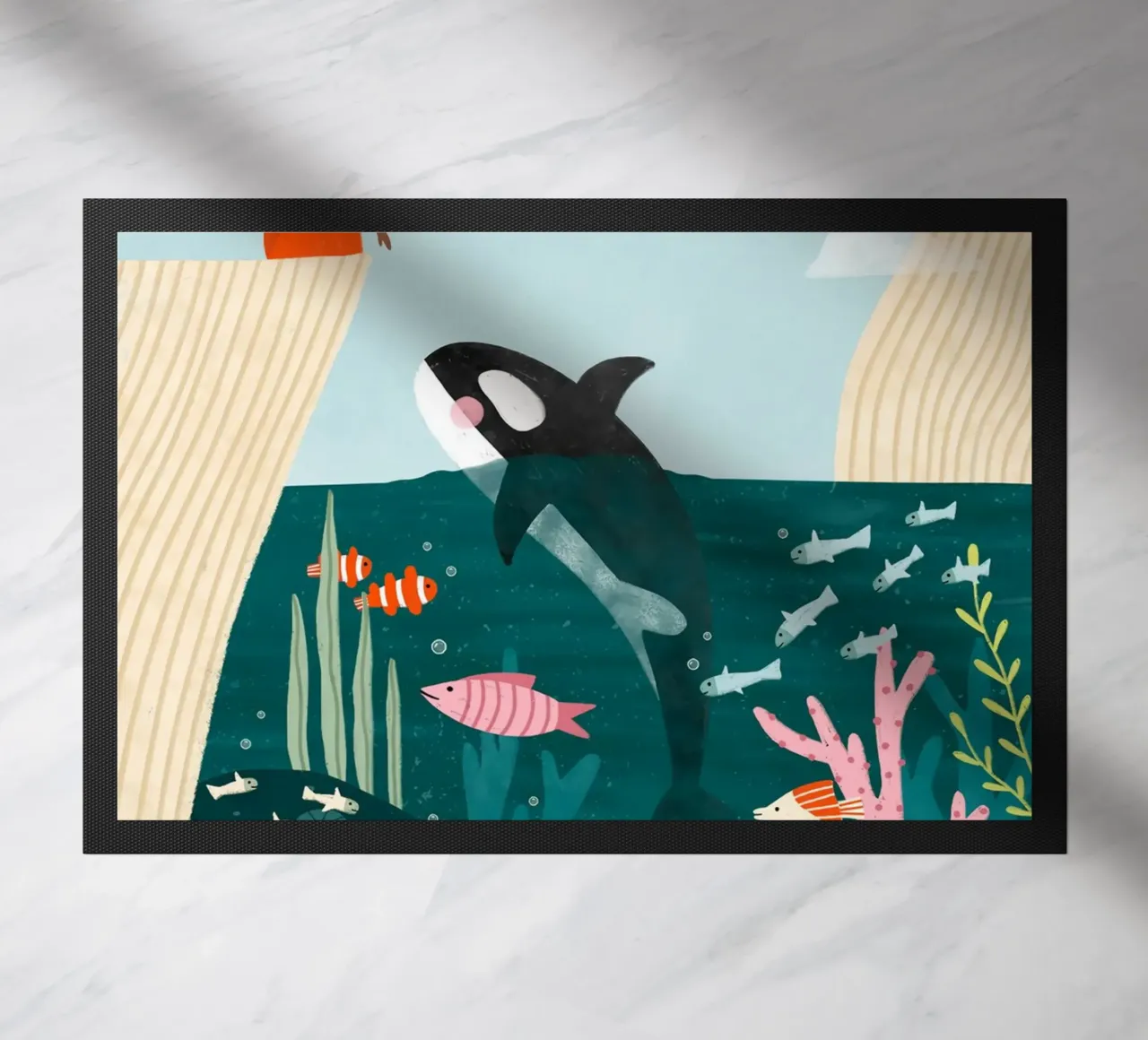Ragazza e orca zerbino da Connie shop