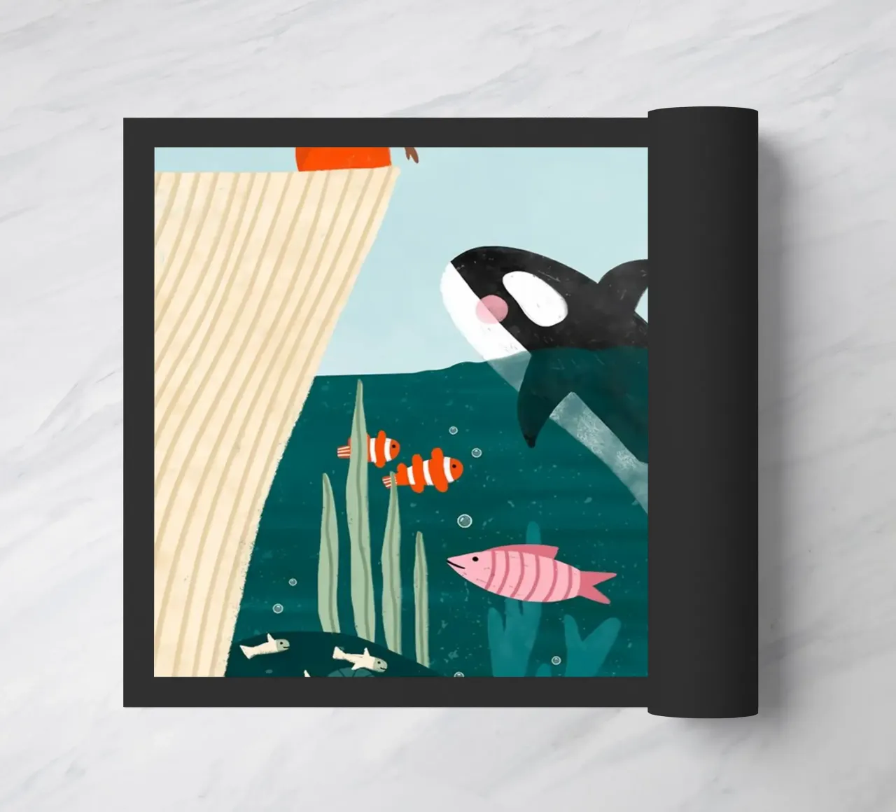Ragazza e orca zerbino da Connie shop