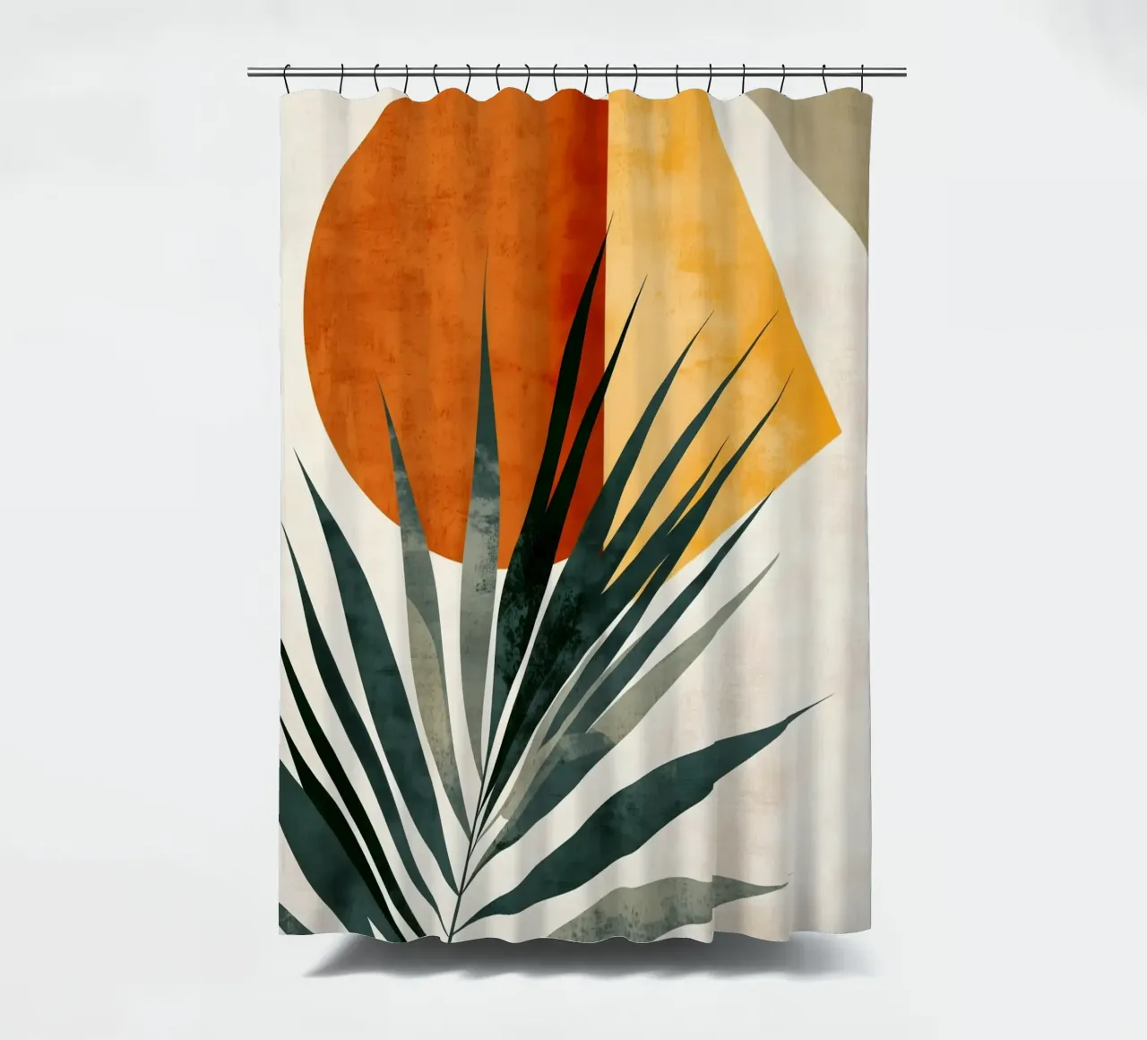 palm fronds botany abstract art shower curtain by Studio Verde