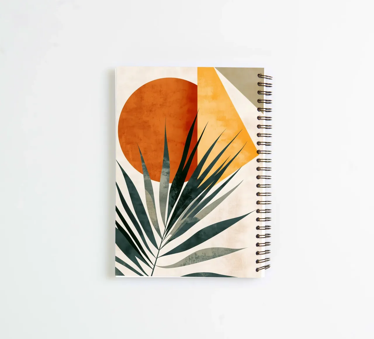 palm fronds botany abstract art spiral notebook by Studio Verde