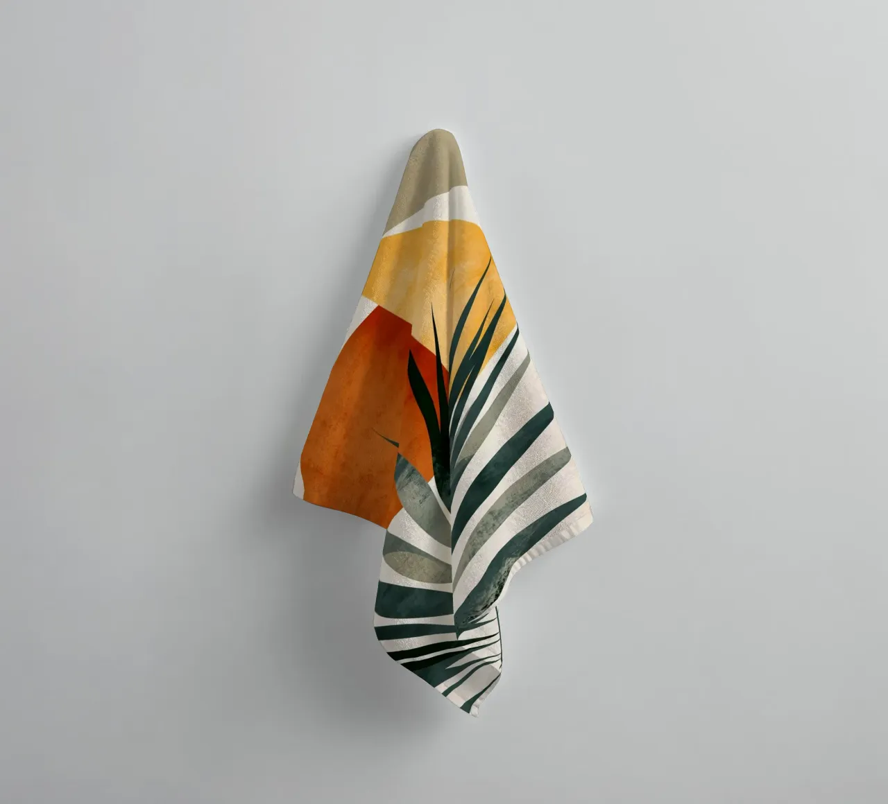 palm fronds botany abstract art towel by Studio Verde
