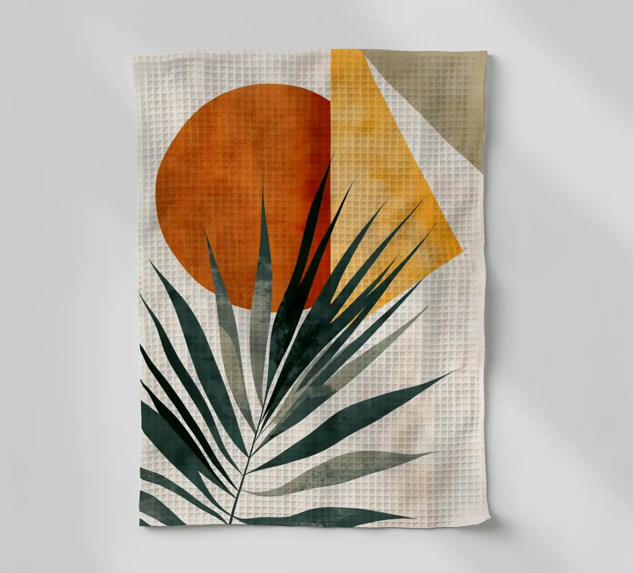 Palmwedel Botanik abstrakte Kunst Geschirrtuch von Studio Verde