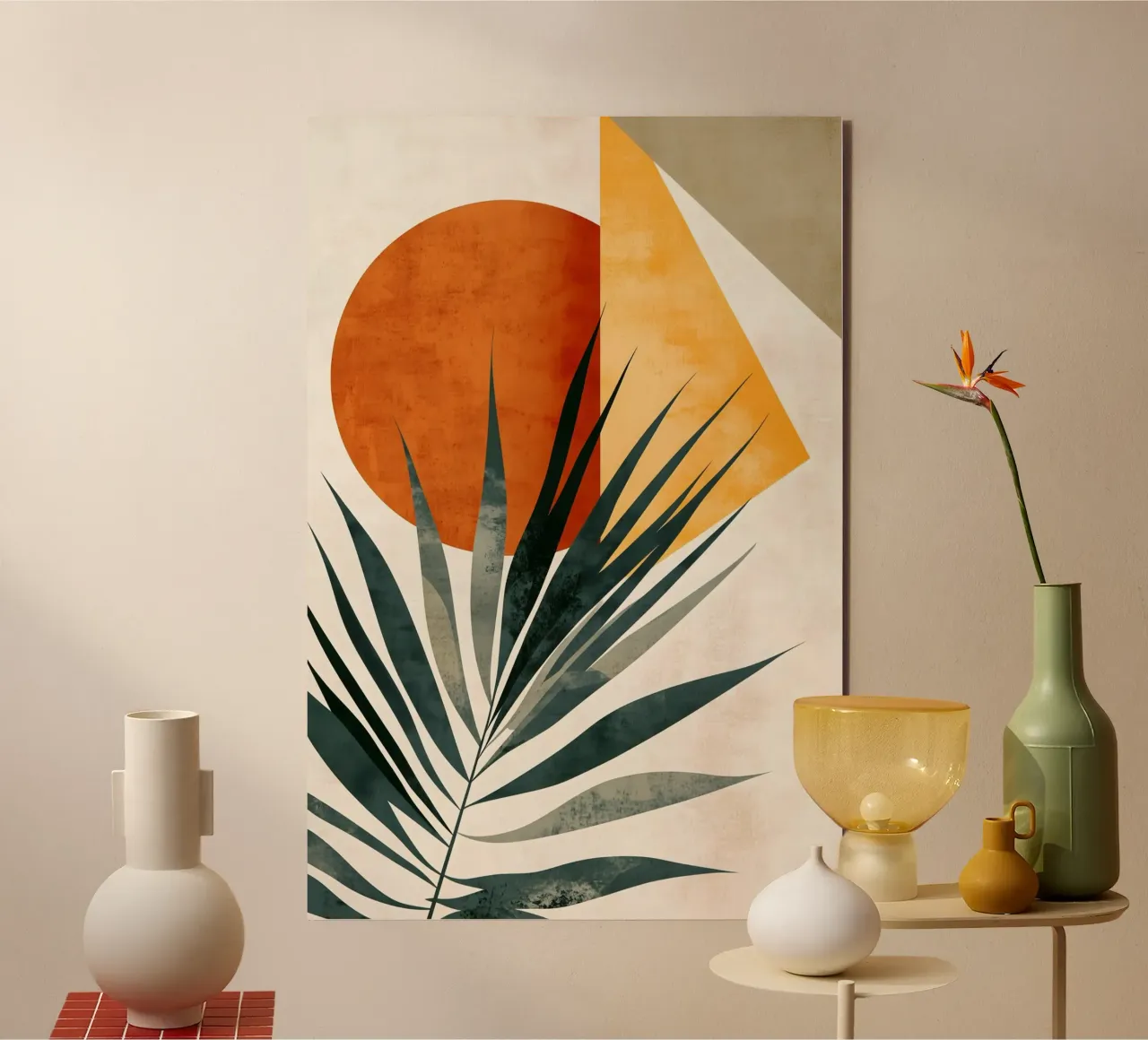 palm fronds botany abstract art alu-dibond by Studio Verde