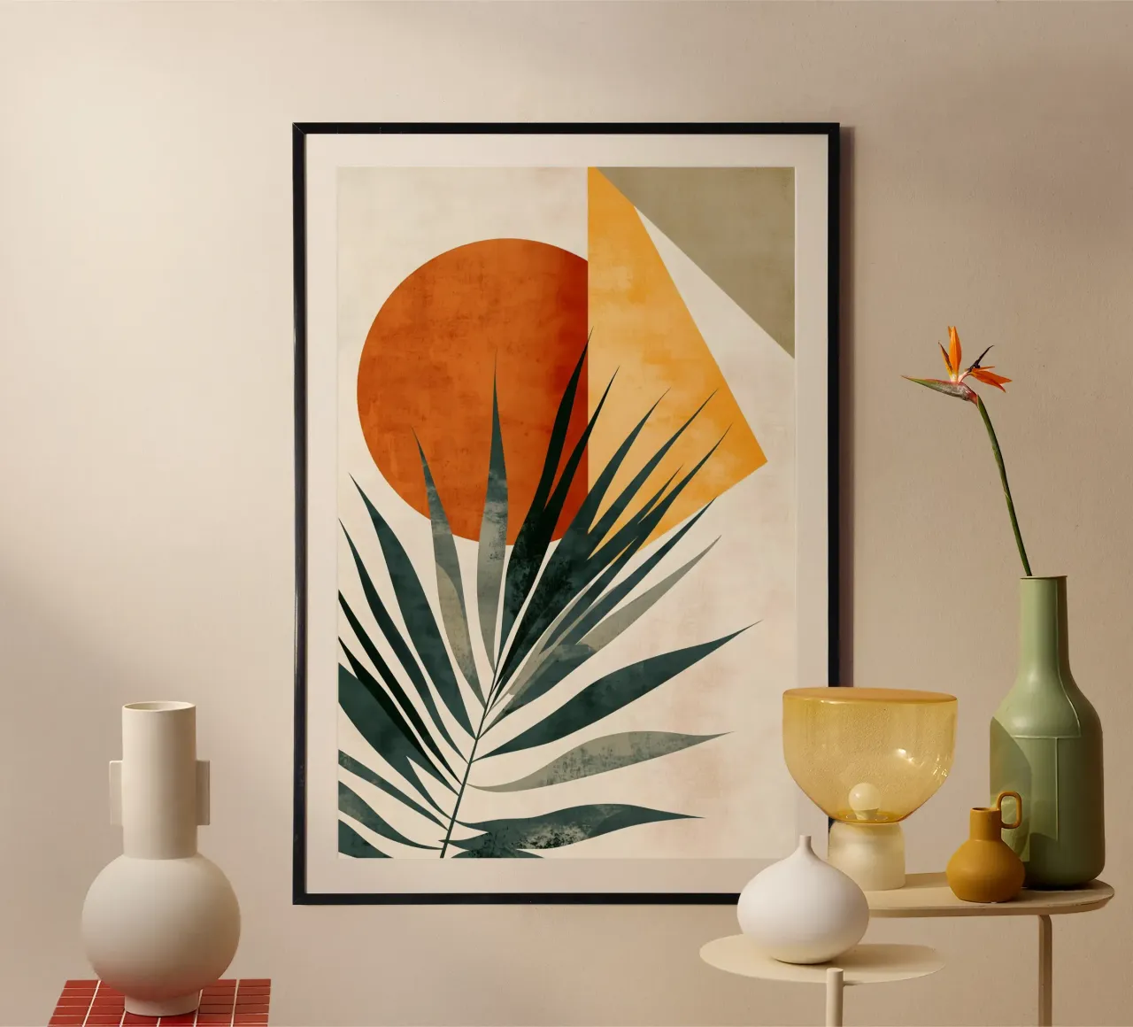 palm fronds botany abstract art hahnemühle by Studio Verde