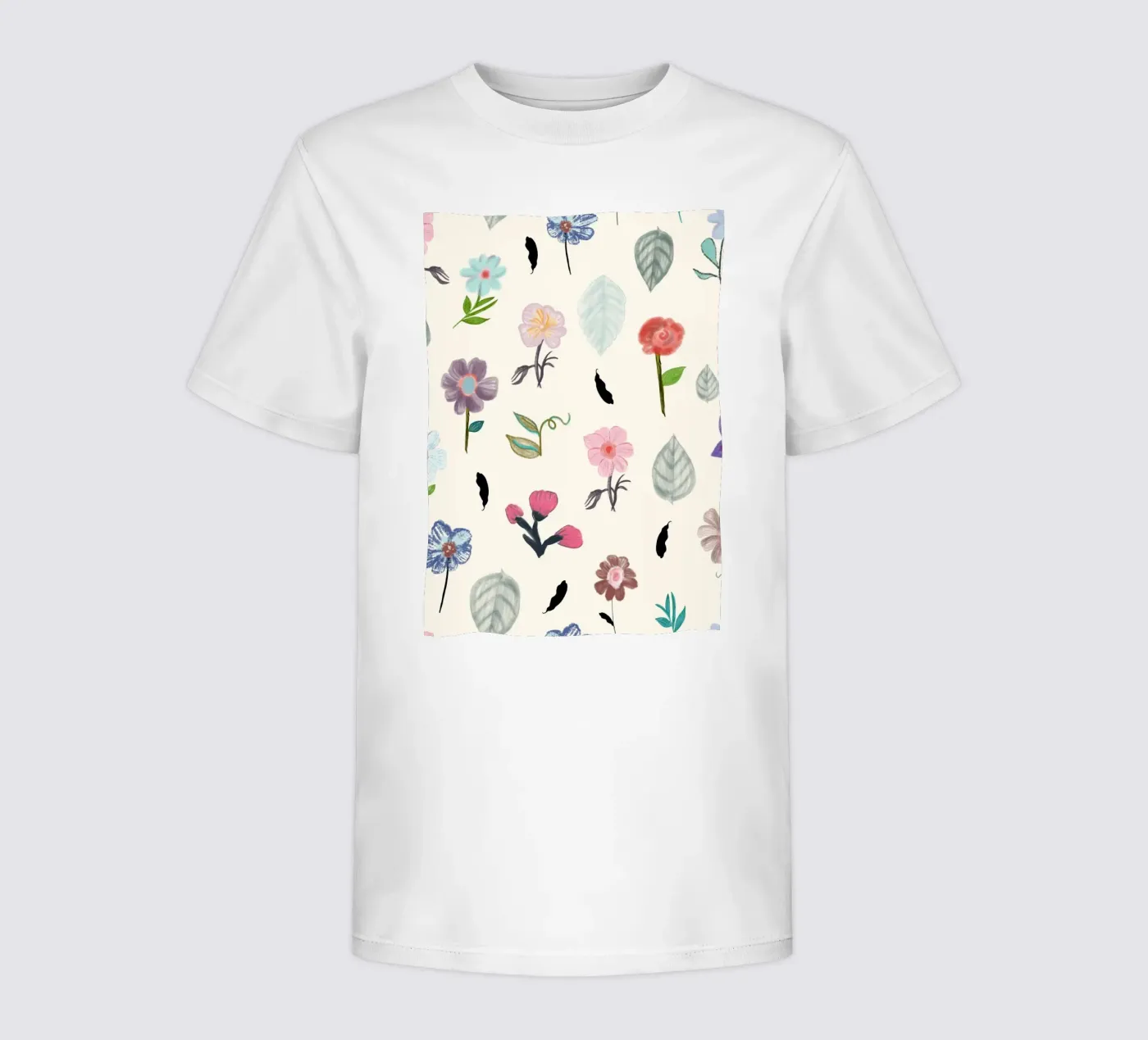 Delicato motivo floreale stampato t-shirt bambini da gulsengunel