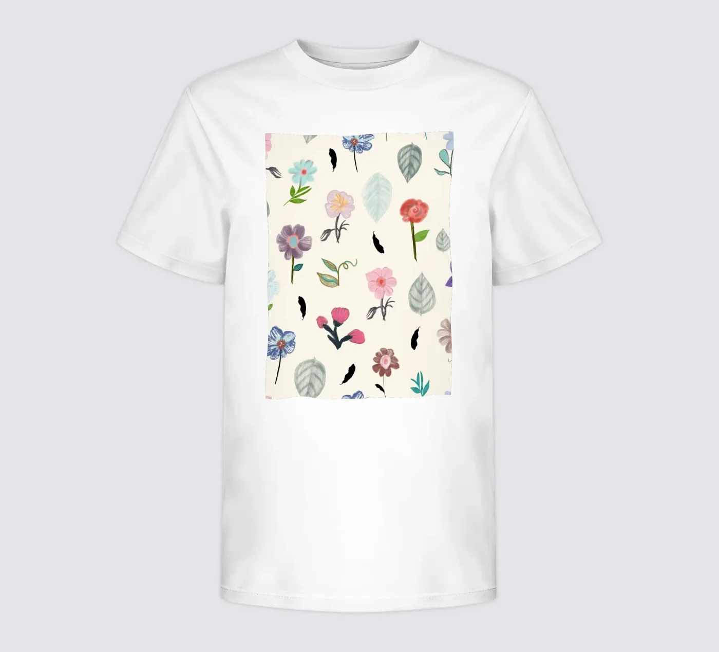 Delicato motivo floreale stampato t-shirt bambini da gulsengunel