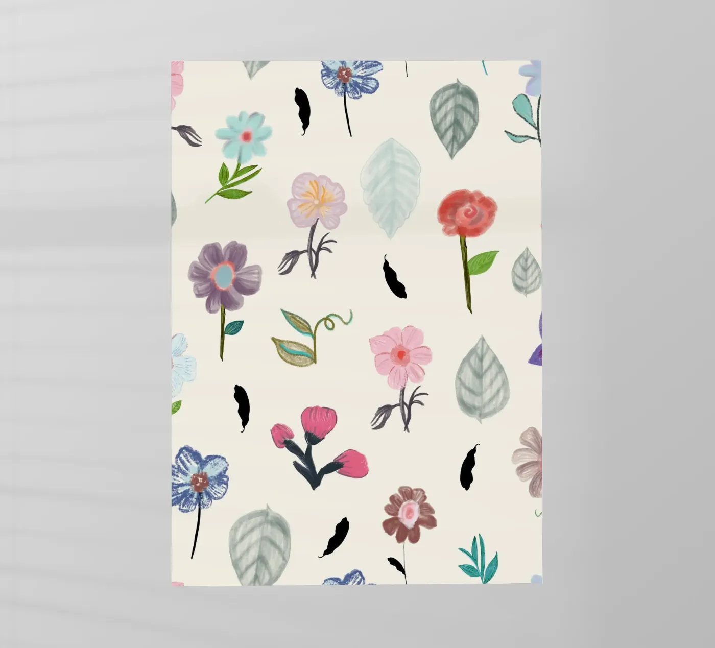 Delicato motivo floreale stampato pellicola backlit da gulsengunel