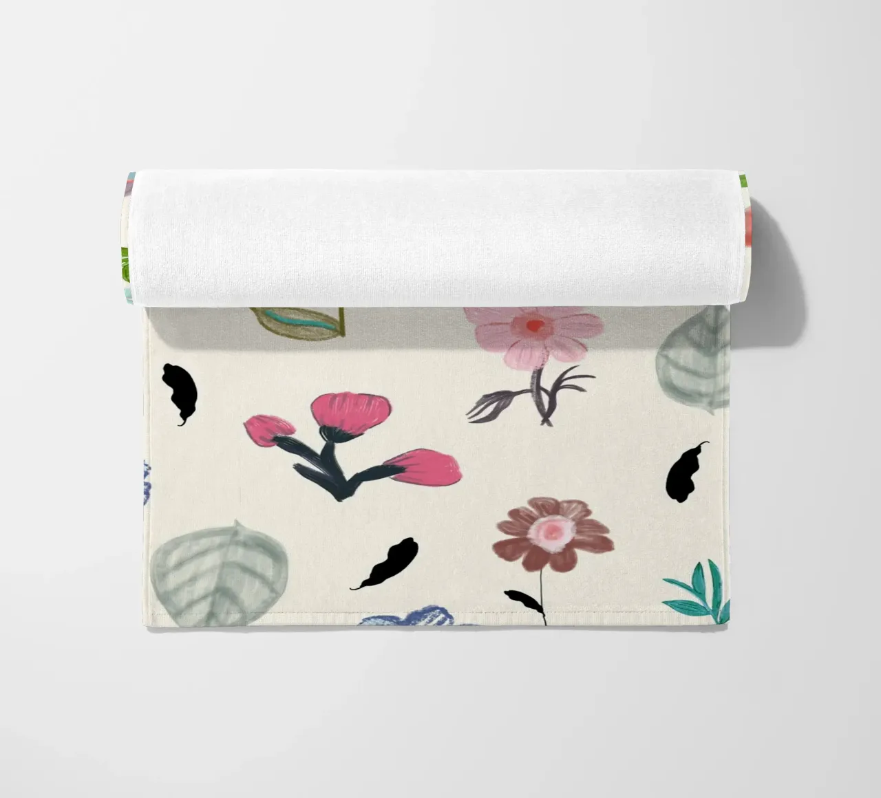 Delicato motivo floreale stampato telo mare da gulsengunel