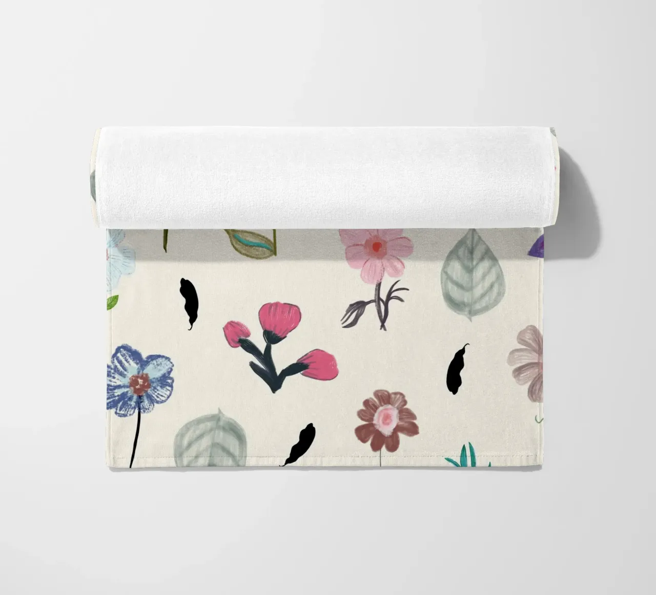 Delicato motivo floreale stampato telo mare da gulsengunel