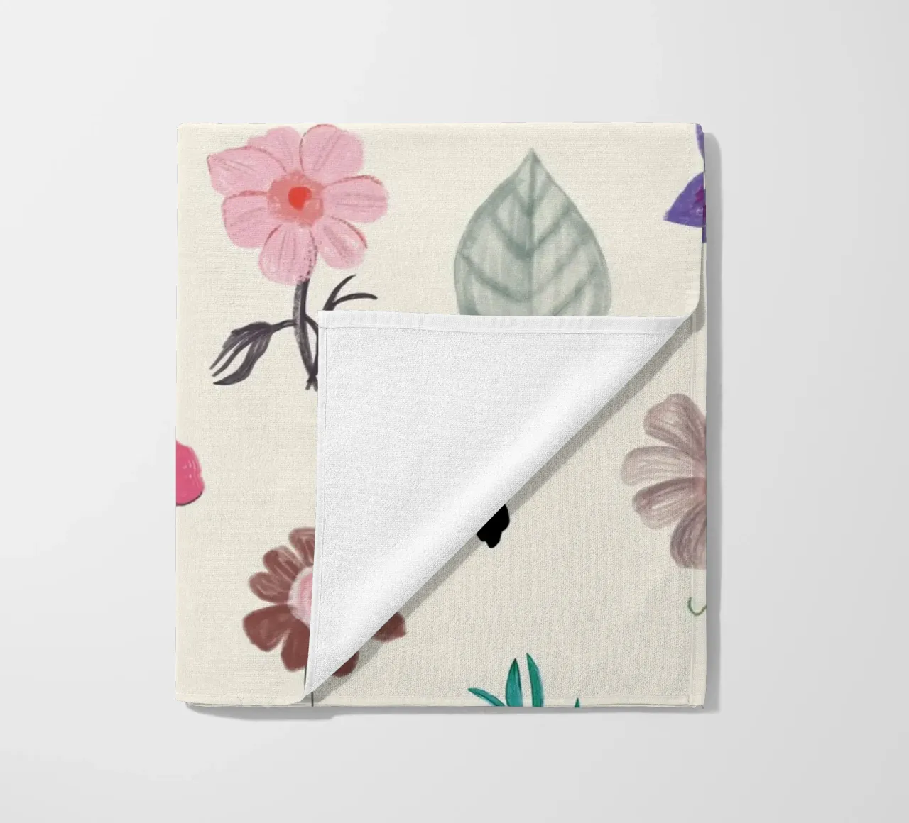 Delicato motivo floreale stampato telo mare da gulsengunel