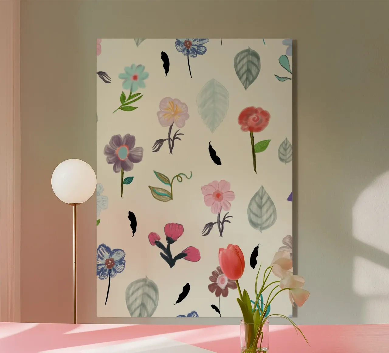 Delicate pressed floral pattern plexiglass da gulsengunel