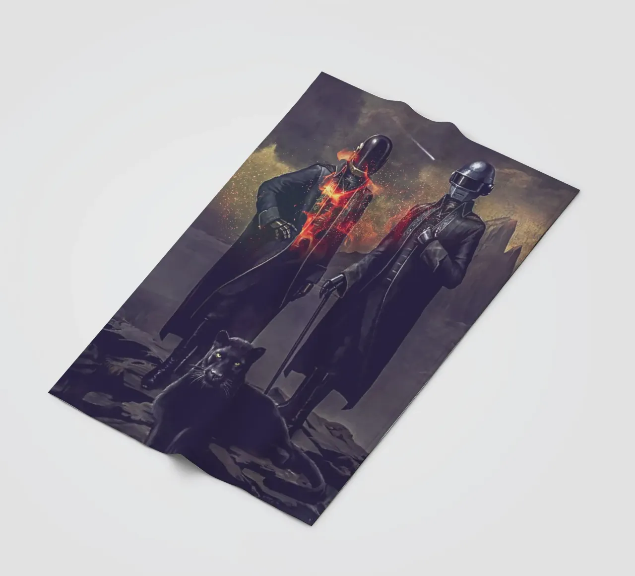 Daft Punk 3 Kunst Fleecedecke von music soul