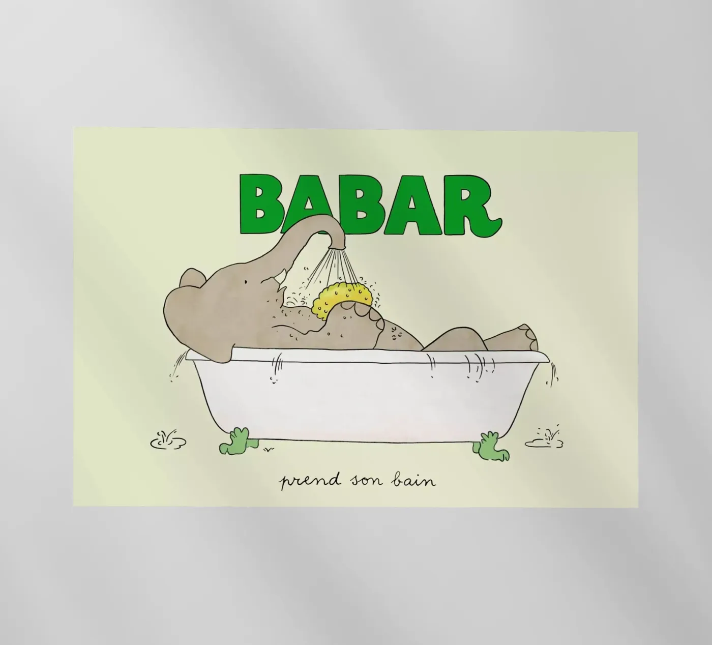 Babar Bathtime 2 pellicola backlit da Little Flourishes