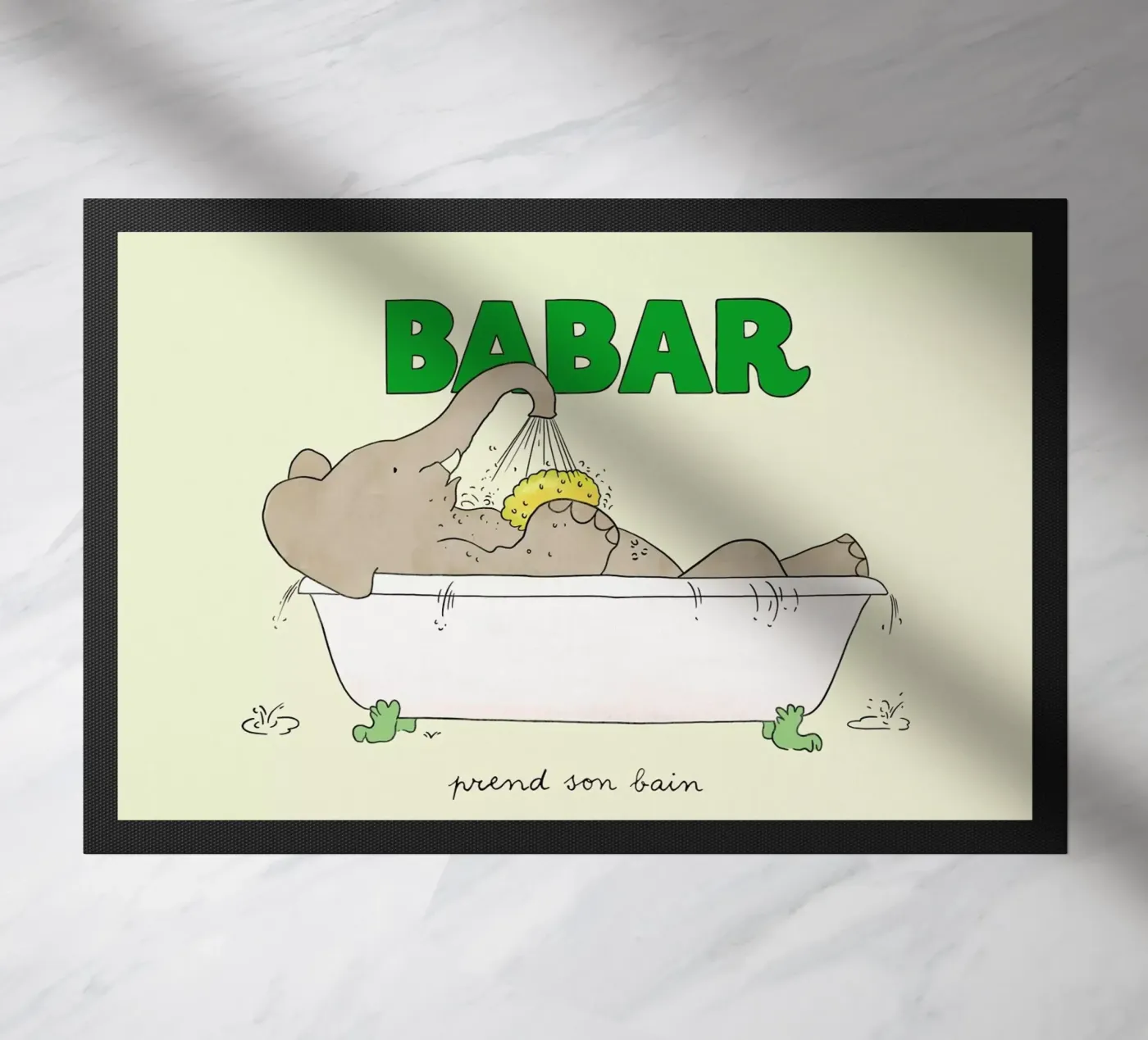 Babar Bathtime 2 zerbino da Little Flourishes