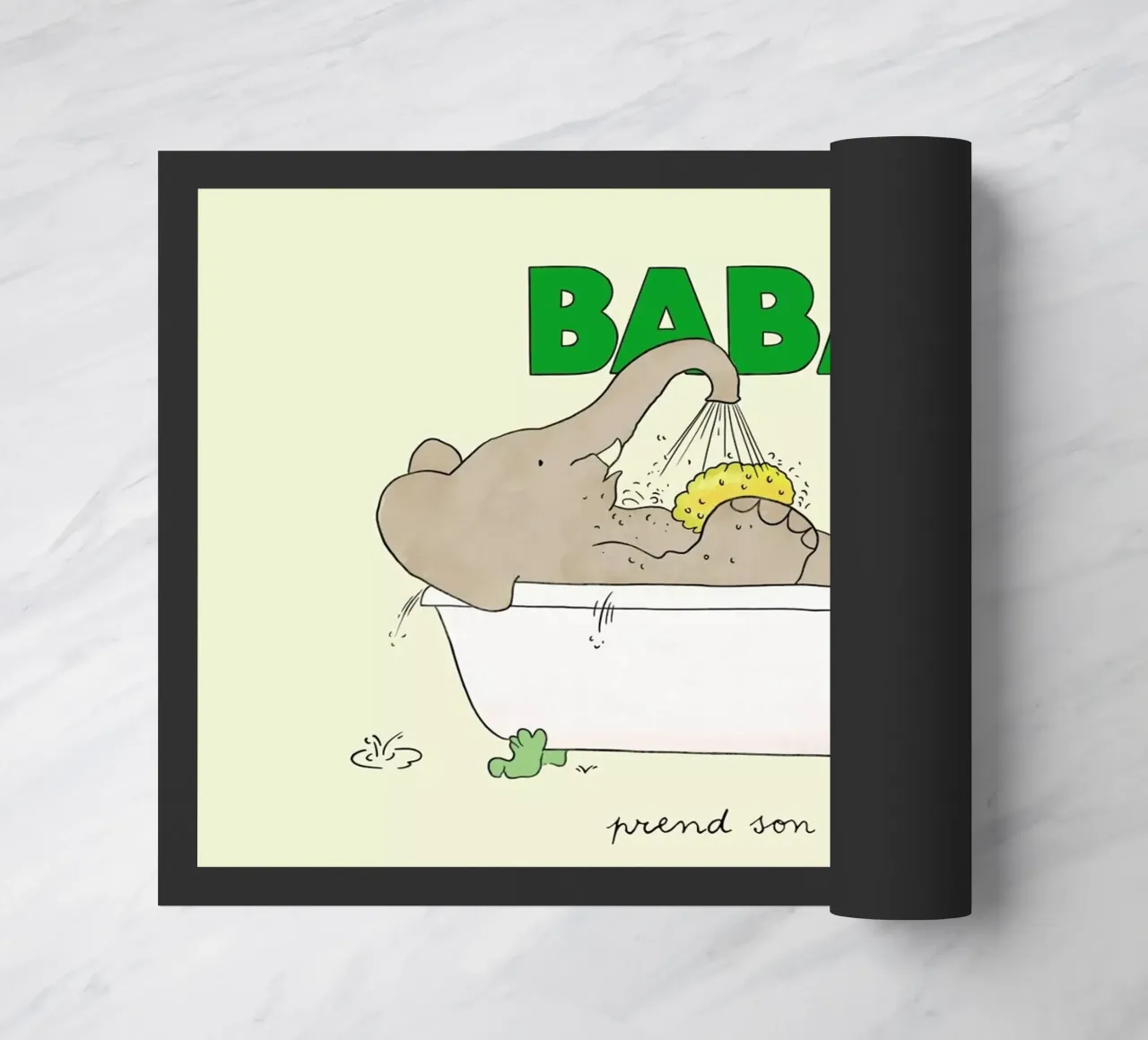 Babar Bathtime 2 zerbino da Little Flourishes