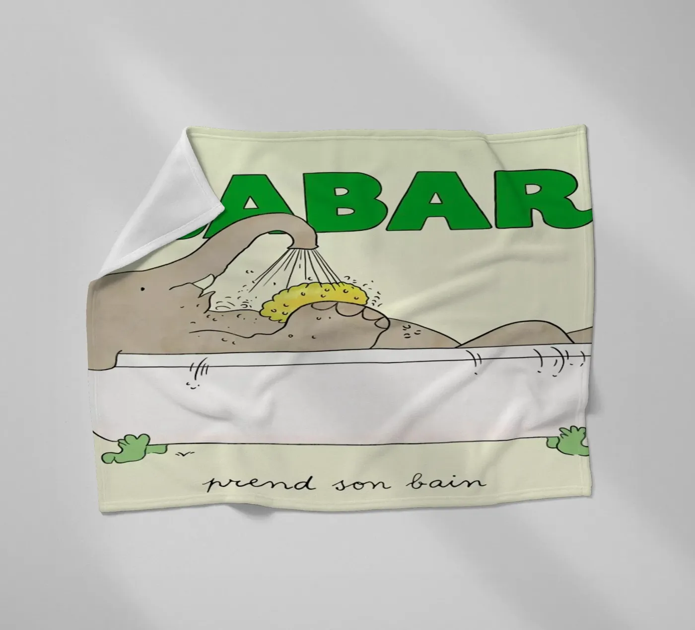 Babar Bathtime 2 Fleecedecke von Little Flourishes